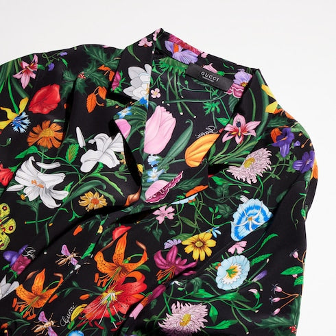 Printed silk shirt - multicolor