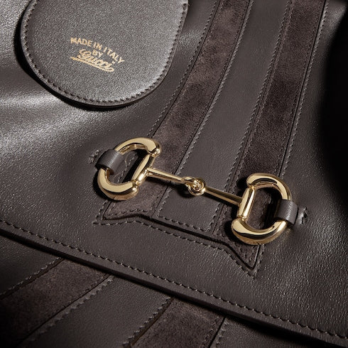 Paparazzo medium top handle bag - dark grey leather