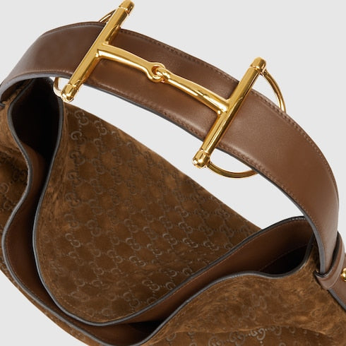 Gucci Beatrix large tote bag - brown suede