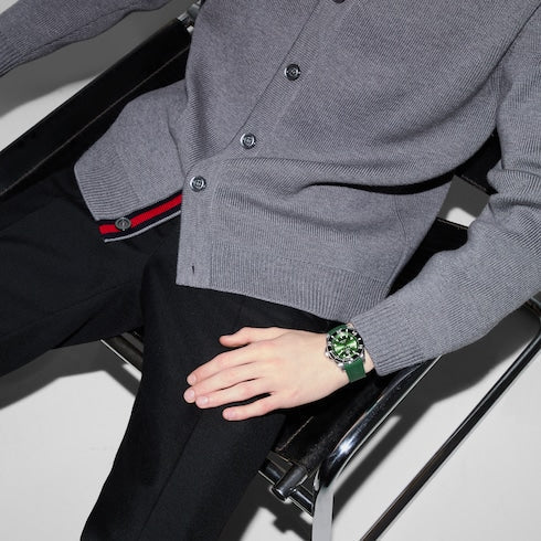 Gucci Dive watch, 40mm - green rubber