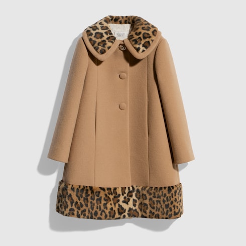Children's wool coat - camel
