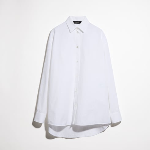 GG cotton poplin damier shirt - white