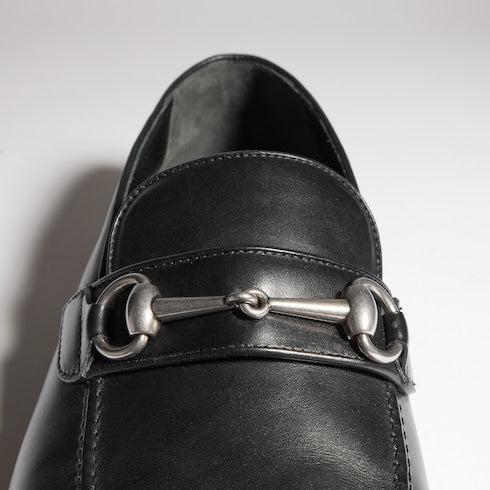 Men's loafer with Horsebit - black leather