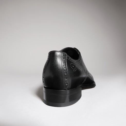 Men's lace-up shoe - black leather