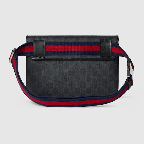 GG Black small belt bag - black GG Supreme