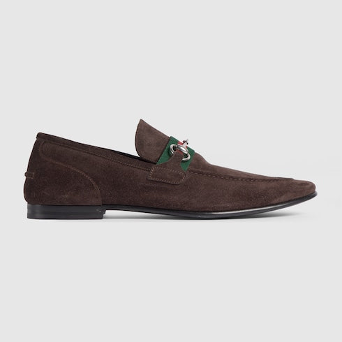 Men's Gucci Como loafer - dark brown soft suede
