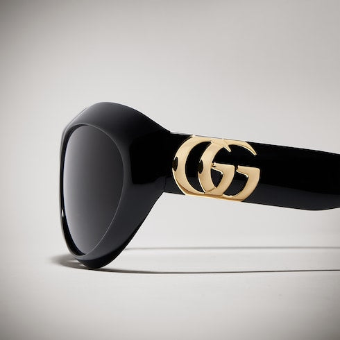Cat eye frame sunglasses - black