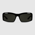 Rectangular frame sunglasses - black