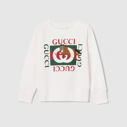Children's cotton sweatshirt - white