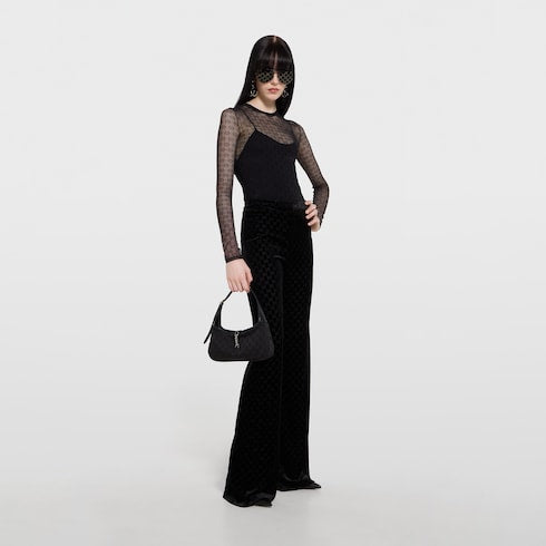 Jackie Slim medium shoulder bag - black GG canvas