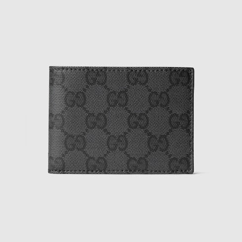 Gucci Essence Classic bi-fold wallet - black GG canvas