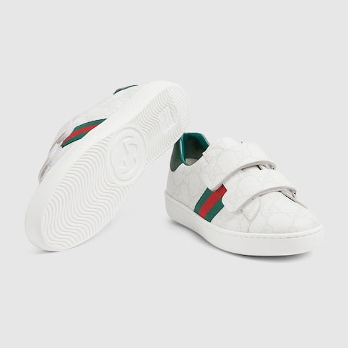 Children's Ace sneaker - white GG Supreme canvas
