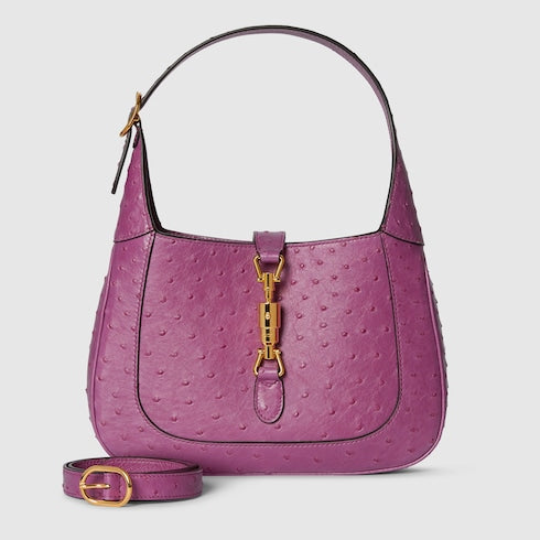 Gucci Jackie 1961 ostrich medium bag - purple