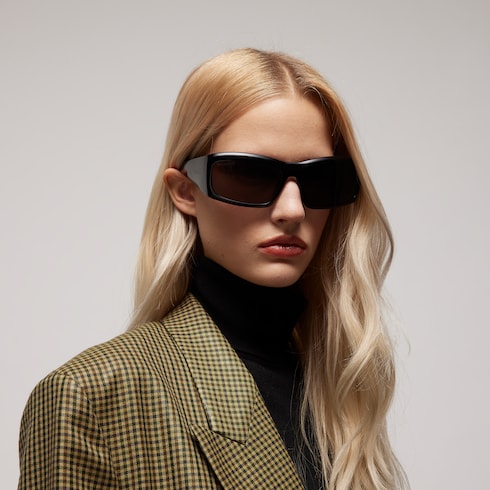 Rectangular frame sunglasses - black