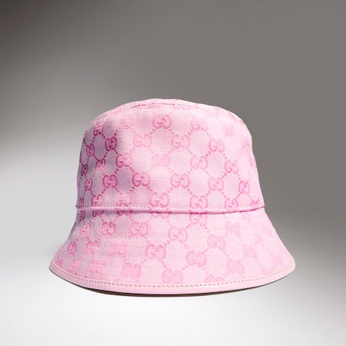GG cotton canvas bucket hat - light pink