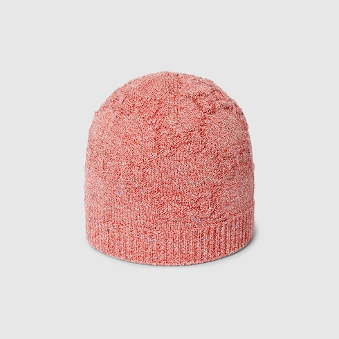 Baby GG cotton jacquard hat - red
