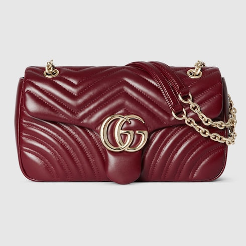 GG Marmont medium shoulder bag - Rosso Ancora red leather