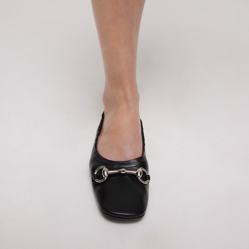 Women's Prima ballet flat - black leather