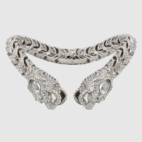 Dionysus bangle bracelet - palladium-toned brass