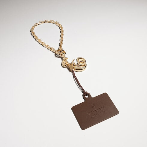 Lanyard phone holder with Double G - brown thermoplastic polyurethane