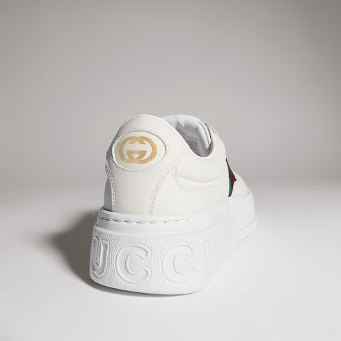 Women's chunky sneaker - white leather