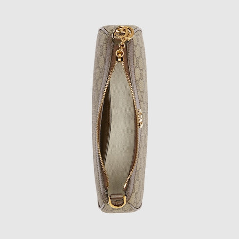 Ophidia small shoulder bag - beige and dark brown GG Supreme