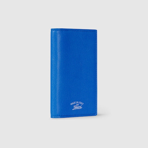 Lira card case - bright blue leather