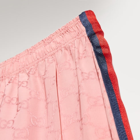 Children's GG viscose pants - light pink