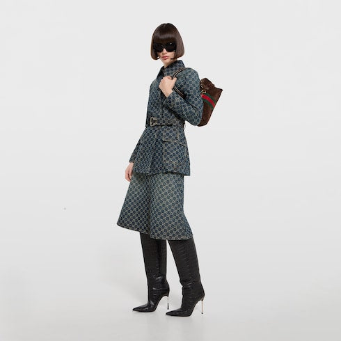 Borsetto medium boston bag - dark brown suede