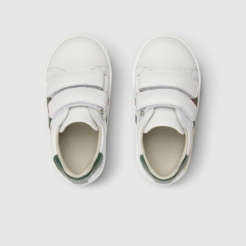 Toddler Gucci Ace sneakers - white leather
