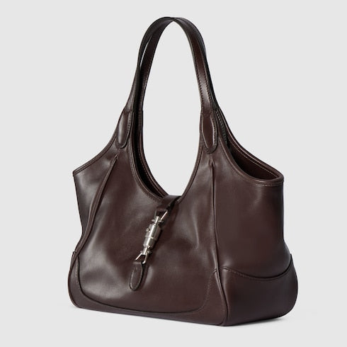 Mercato small tote bag - dark brown leather