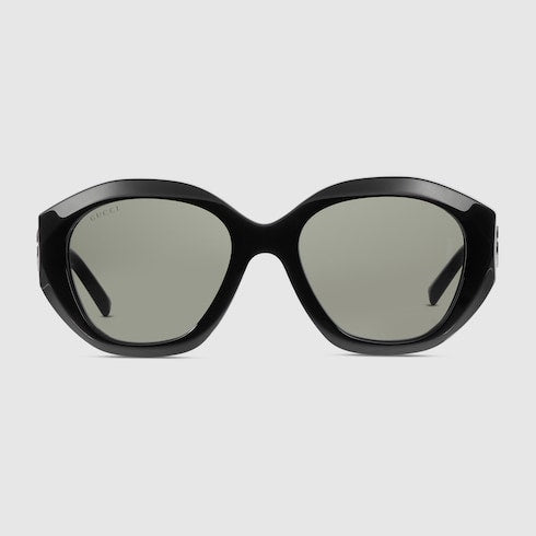 Geometric-frame sunglasses - black