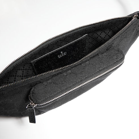Flatpack small belt bag - black GG canvas