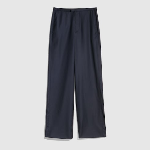 Light wool pants - dark blue