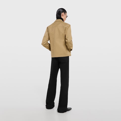 GG cotton gabardine jacket - beige