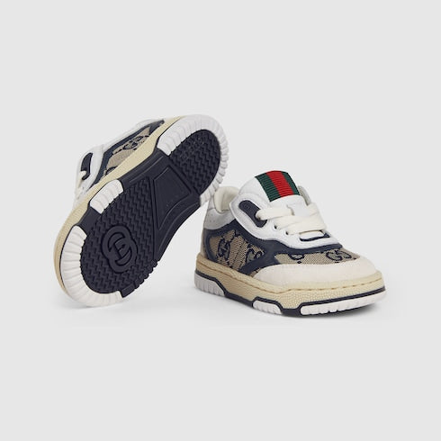 Toddler Gucci Re-Web sneaker - white leather