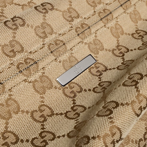 Gucci Tag medium crossbody bag - sand and brown GG canvas