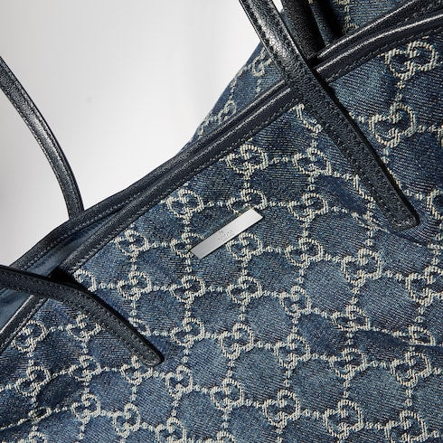 Gucci Tribeca large tote bag - dark blue GG denim