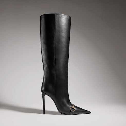 Women's Donna slip-on boot - black leather