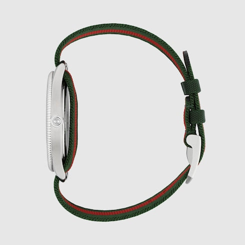 G-Timeless watch, 38mm - green and red nylon