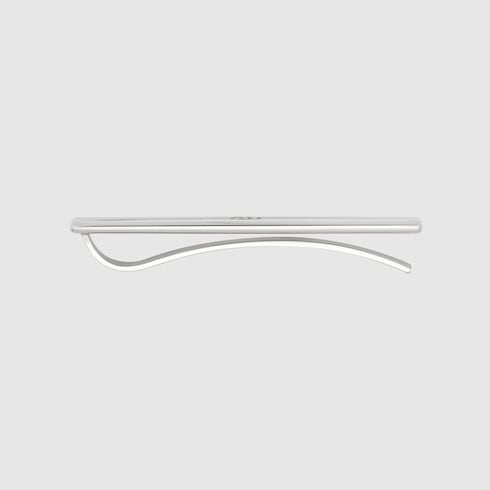 Diagonal Interlocking G tie bar - 925 sterling silver
