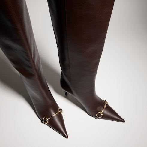 Women's Donna slip-on boot - dark brown leather