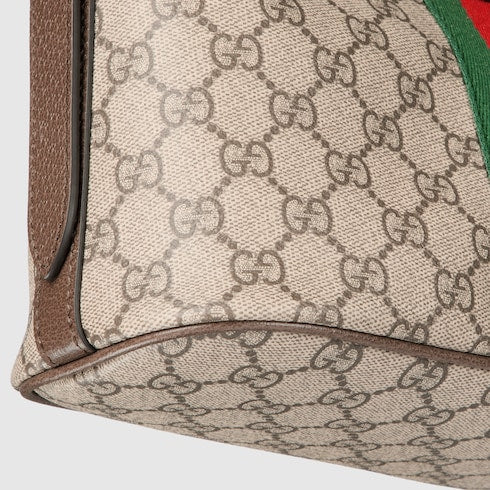Ophidia small shoulder bag - beige & brown