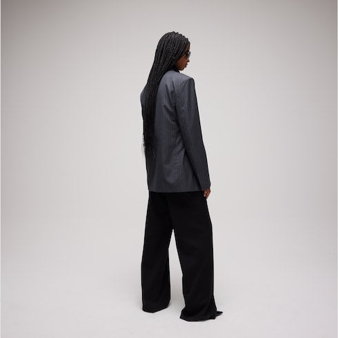 Light wool pants - black