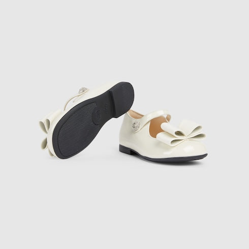 Toddler ballet flats - white patent leather