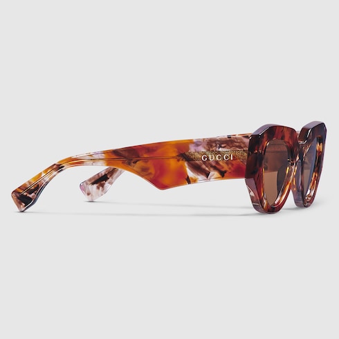 Cat eye frame sunglasses - warm brown tortoiseshell