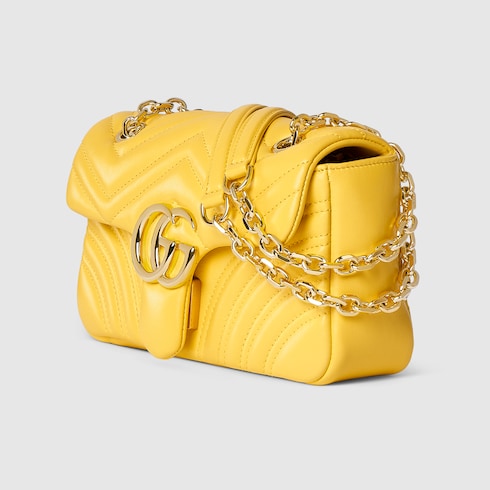 GG Marmont small shoulder bag - yellow leather