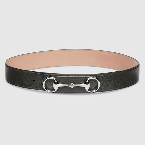 Gucci Horsebit 1955 belt - dark grey leather