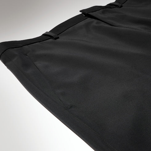 Stretch technical polyester pants - black