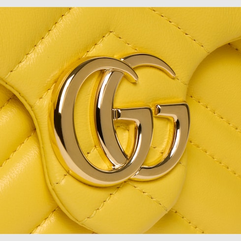 GG Marmont mini shoulder bag - yellow leather